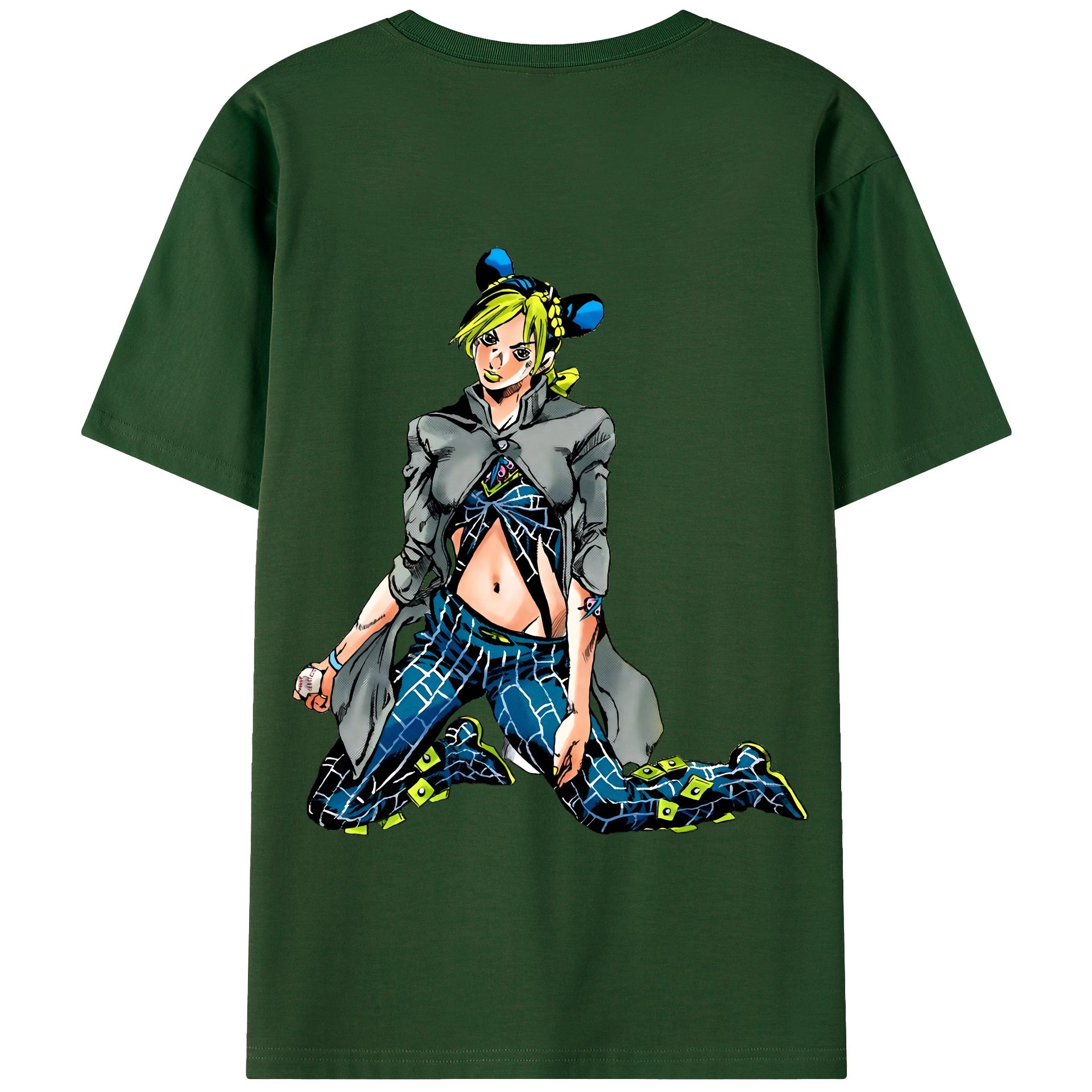 （画像用） "ジョジョの奇妙な冒険 くうじょう ジョリーン JoJo's Bizarre Adventure Jolyne Cujoh " 綿100％半袖Tシャツ（背面プリント）